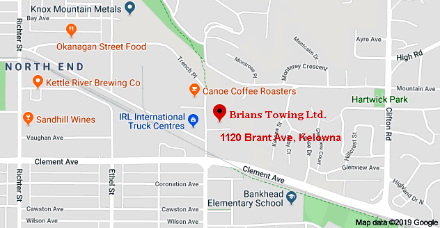 Brians Towing Office and Impound Lot location